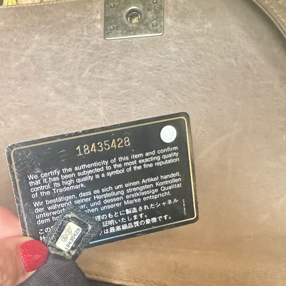 CHANEL Quilted Large Tan Bag with Chain Strap - Picture 10 of 16